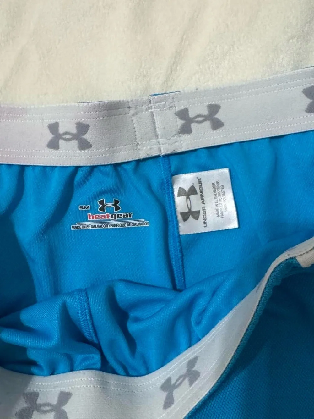 Under Armour Bright Blue Women's Athletic Shorts with White Trim